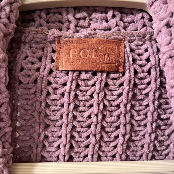 POL sweater/cardigan, size Medium, darker violet color, 2 pockets, smoke free - Picture 2 of 6